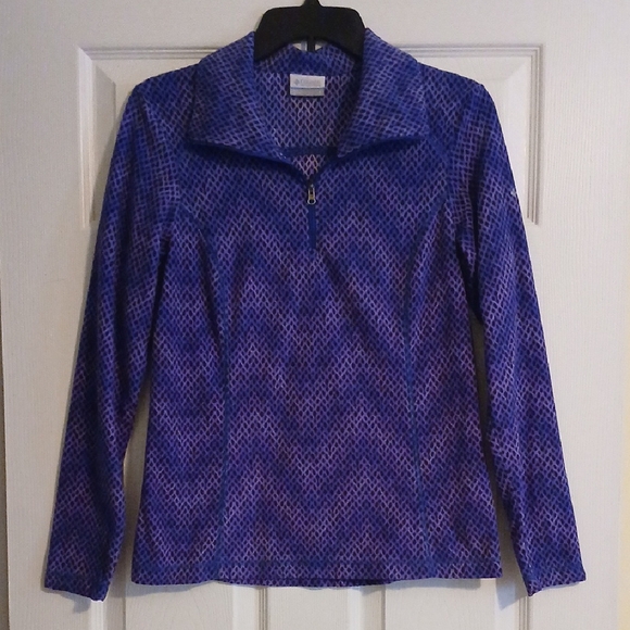 Columbia Purple Geometric Pullover - Picture 1 of 6